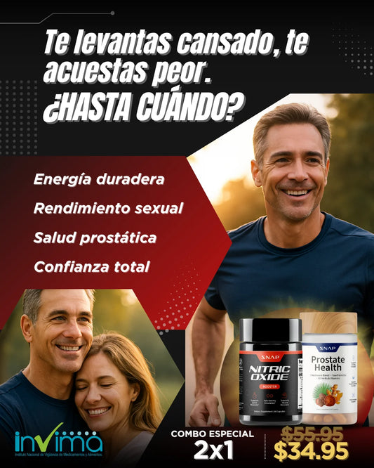 Óxido Nítrico Promax™ + Prostate Health en pack 2x1: Rendimiento, energía y salud masculina